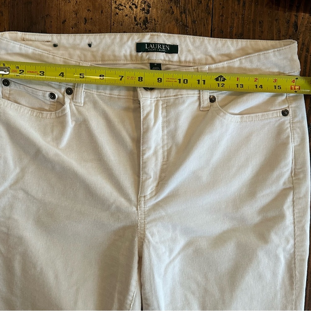 Ralph Lauren White Corduroy Pants Size 8 - Picture 4 of 6